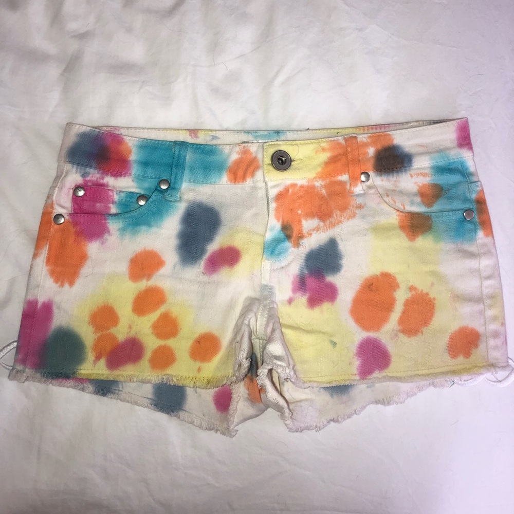 The Dye Love Fire Denim Shorts